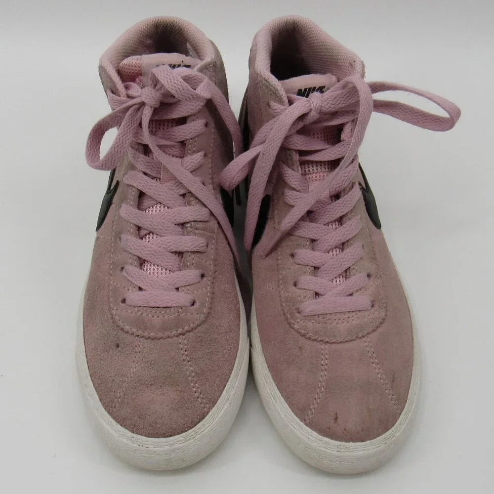 Women's Nike SB Bruin High Skate Shoes Medium Soft Pink Suede DR0126-600 Size 6 - Picture 2 of 8